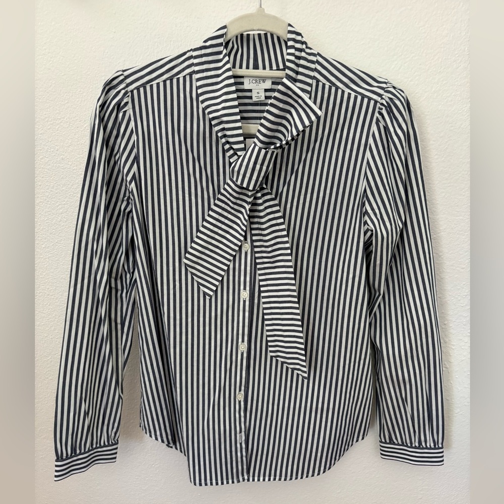 J.Crew Factory Tie Neck Button Down